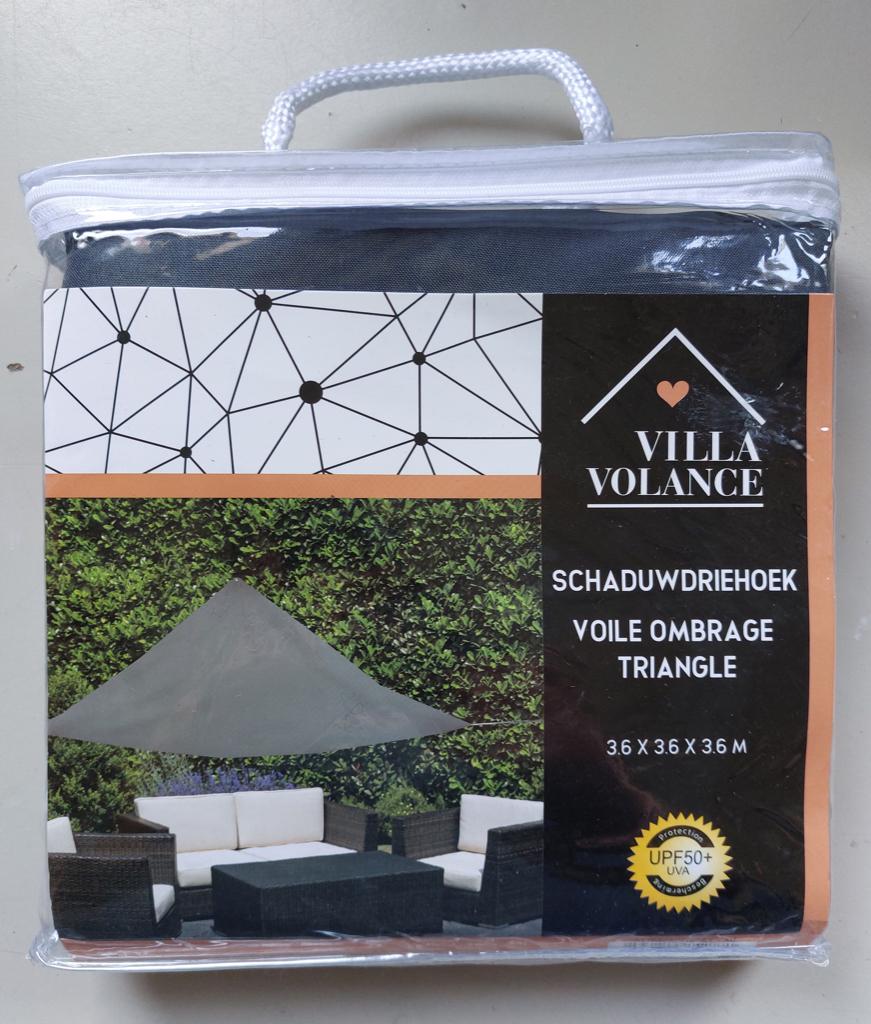 NIEUW: 3 stuks schaduwdoek 3,6x3,6x3,6 meter., Tuin en Terras, Schaduwdoeken, Nieuw, Ophalen of Verzenden