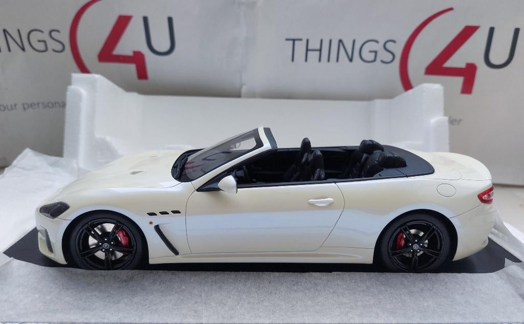 TrueScale 1:18 Maserati GranCabrio 2019 bianco birdcage wit, Ophalen of Verzenden, Nieuw, Auto, Overige merken