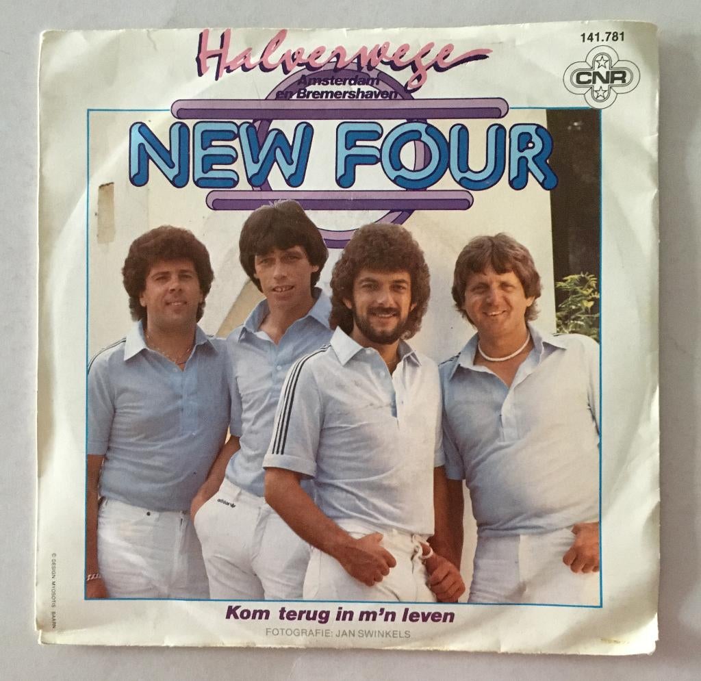 New Four ‎– Halverwege Amsterdam En Bremershaven, 7 inch, Single, Zo goed als nieuw, Nederlandstalig