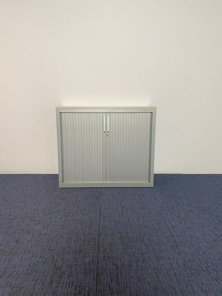 Roldeurkast Steelcase, aluminium, H 85 x B 100 x D 43 cm., Ophalen, Gebruikt