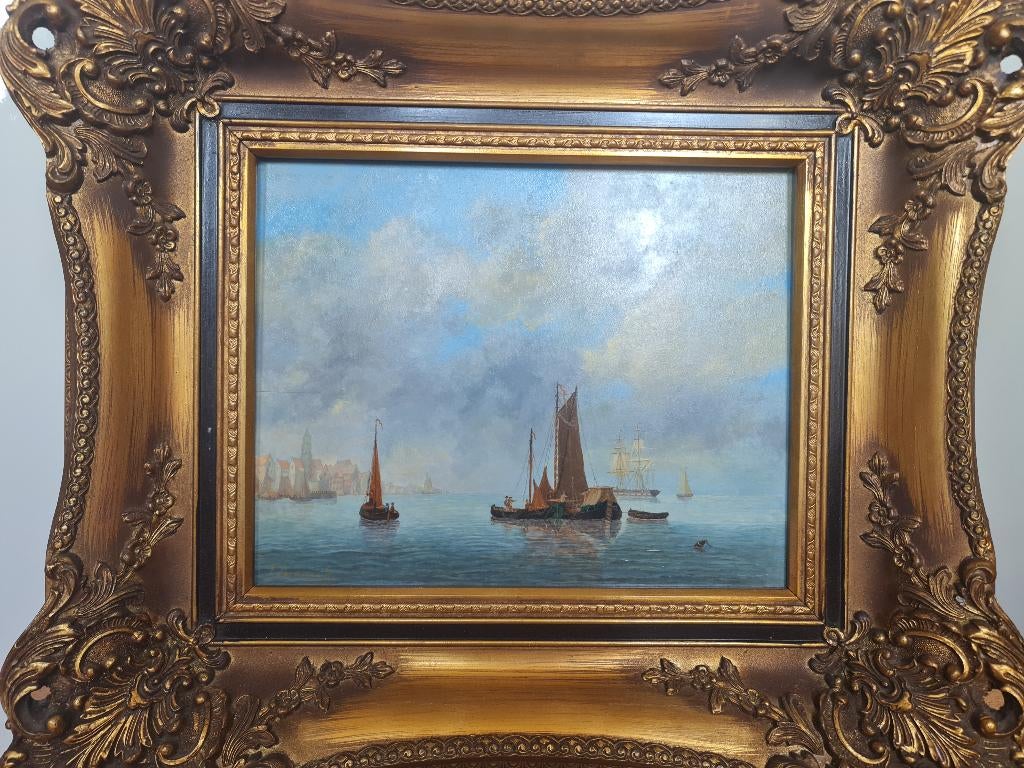 ​ Schilderij met Signatur,Maritim,oud, Ophalen of Verzenden