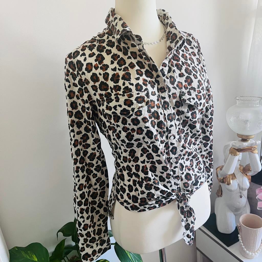 Panter blouse maat S, Ophalen of Verzenden, Zo goed als nieuw, Maat 36 (S), Wit