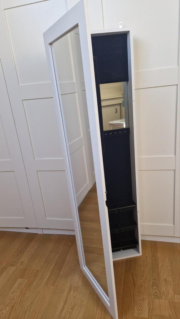 Grote Sieradenkast met spiegel, Ophalen, Rechthoekig, Minder dan 50 cm, Minder dan 100 cm