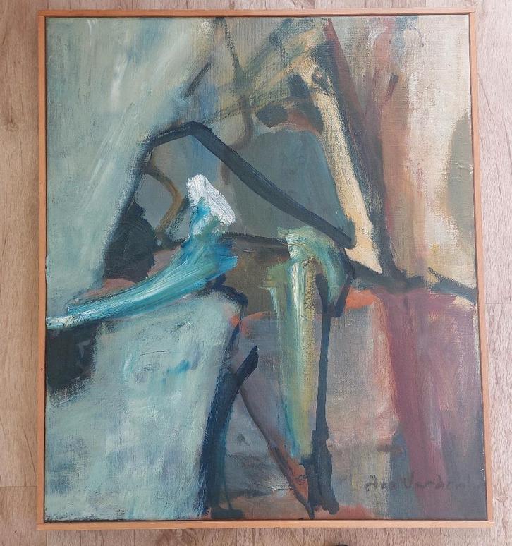 Olieverf schilderij Ina Verdonk "Werkende Boer", Antiek en Kunst, Kunst | Schilderijen | Klassiek, Ophalen