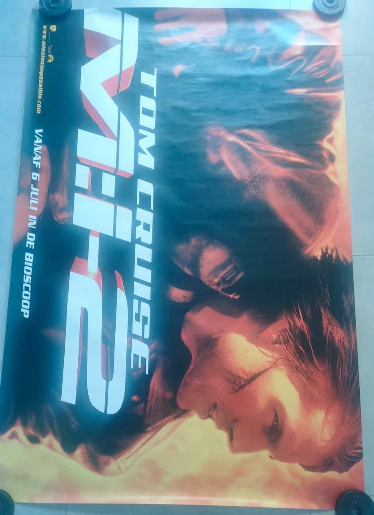 Filmposter Mission Impossible 2 117x172 centimeter, Verzamelen, Ophalen, Gebruikt, Poster