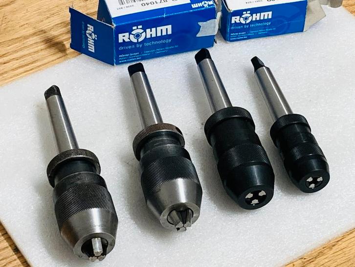 Boorkoppen Rohm Albrecht MC2 draaibank freesbank, Doe-het-zelf en Verbouw, Gereedschap | Machine-onderdelen en Toebehoren, Zo goed als nieuw