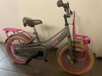 Nette Popal Lola 16 inch meisjesfiets - Grijs/Roze, Fietsen en Brommers, Fietsen | Meisjes, Ophalen, Gebruikt, 16 inch, Handrem
