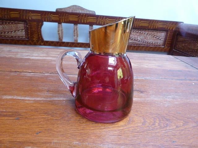 Strak vormgegeven glazen kan., Ophalen of Verzenden