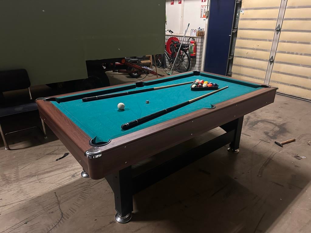 Pooltafel 7ft - Gebruikt maar perfect speelbaar, Sport en Fitness, Biljarten en Poolen, Ophalen of Verzenden, Gebruikt, Pooltafel
