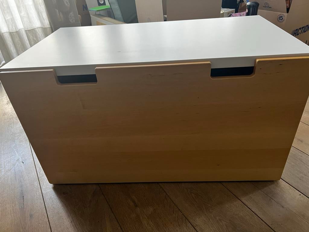 Nette IKEA speelgoedkist met houten front Smastad, Ophalen, Gebruikt, Jongen of Meisje