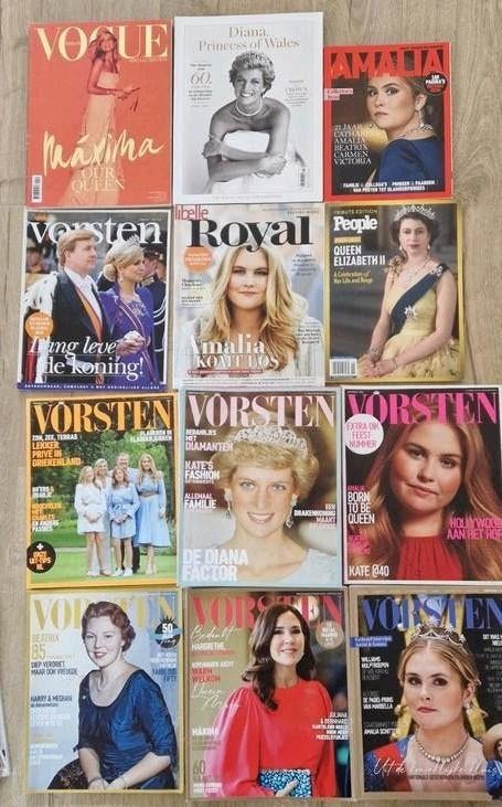 Vorsten en Bewaarnummers o.a. Vogue Máxima Our Queen, Boeken, Ophalen of Verzenden