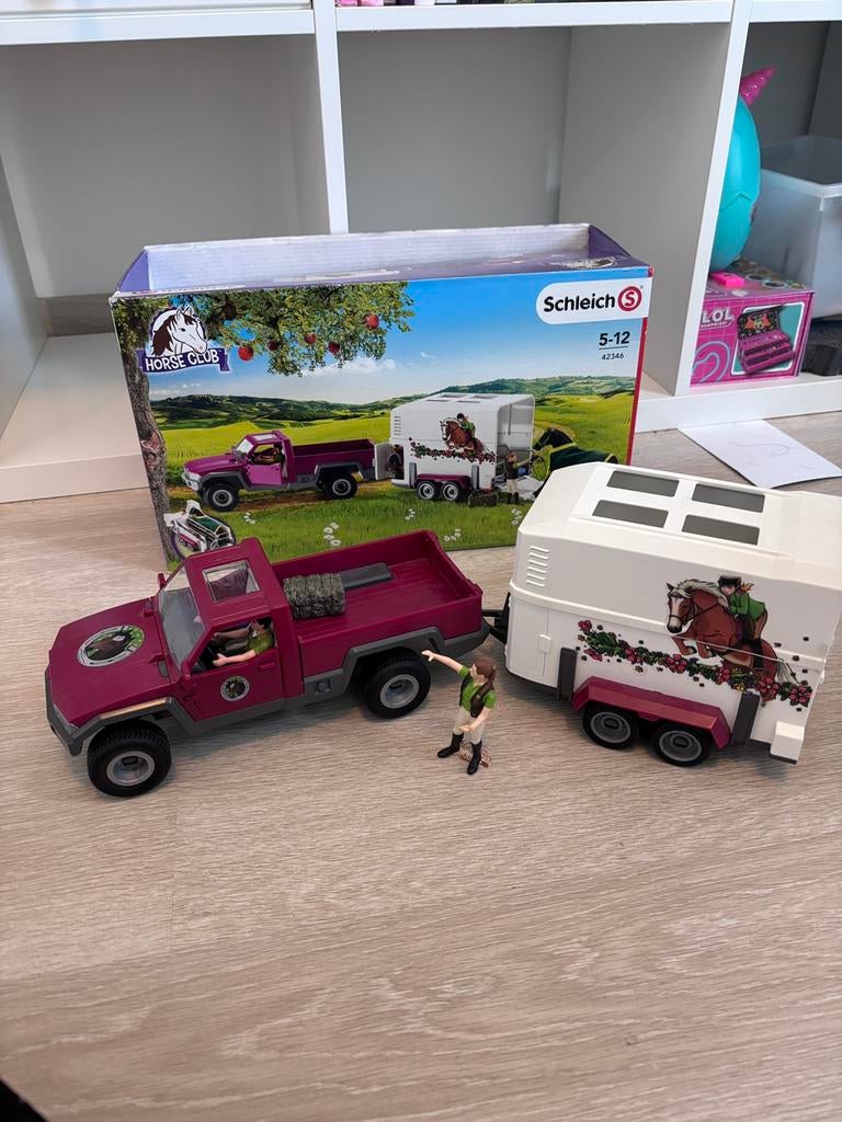 Schleich paardentrailer met1 paard 42346, Ophalen, Zo goed als nieuw