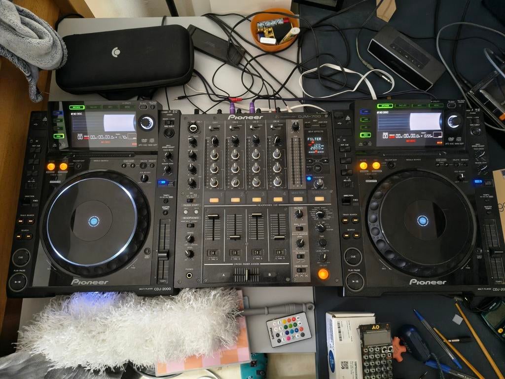 Cdj2000 2x met djm700, Muziek en Instrumenten, Dj-sets en Draaitafels, Gebruikt, Dj-set, Pioneer, Ophalen of Verzenden