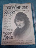 Vintage Lonesome and Sorry Bladmuziek 1926 NY, Ophalen of Verzenden, Gebruikt, Artiest of Componist, Populair