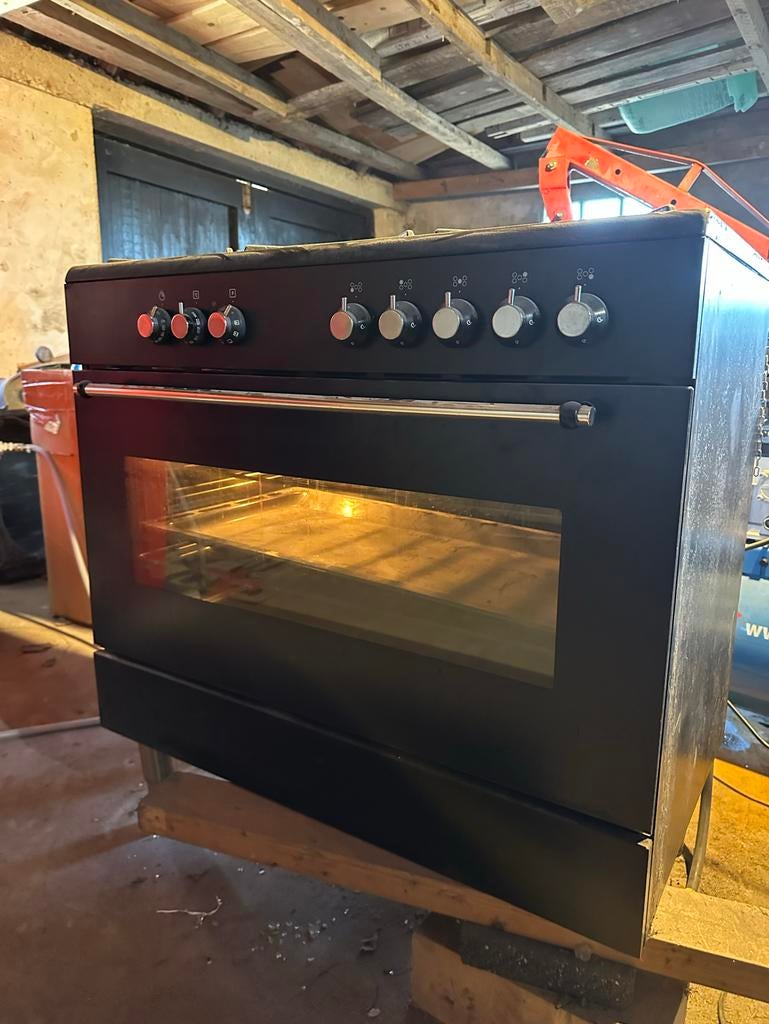 Oven met gasfornuis voor onderdelen, Witgoed en Apparatuur, Hete lucht, 60 cm of meer, Ophalen of Verzenden, Gas