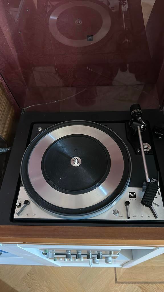 Dual 1218 Platenspeler met Audio Technica MD element, Audio, Tv en Foto, Platenspelers, Ophalen of Verzenden, Gebruikt, Platenspeler