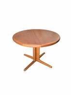 Vintage Deense, uitschuifbare ronde eettafel. Teakhout, Huis en Inrichting, Tafels | Eettafels, Ophalen, ., ., .