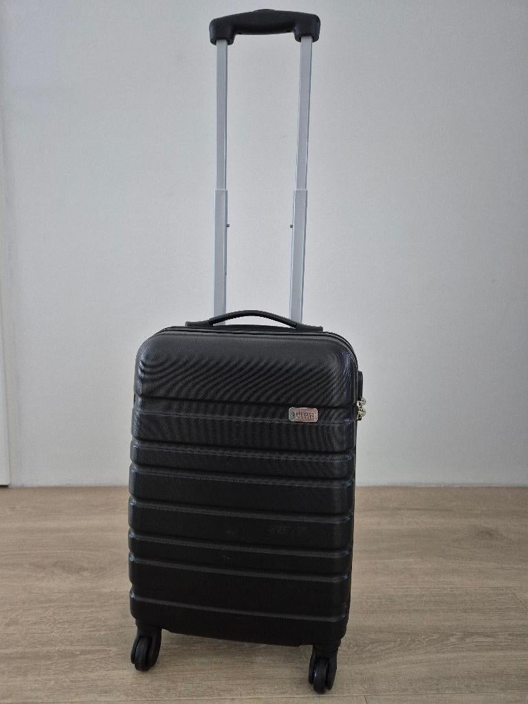 Princess Traveller Singapore Handbagage koffer 55 cm – Zwart, Wieltjes, Gebruikt, 50 tot 60 cm, Hard kunststof