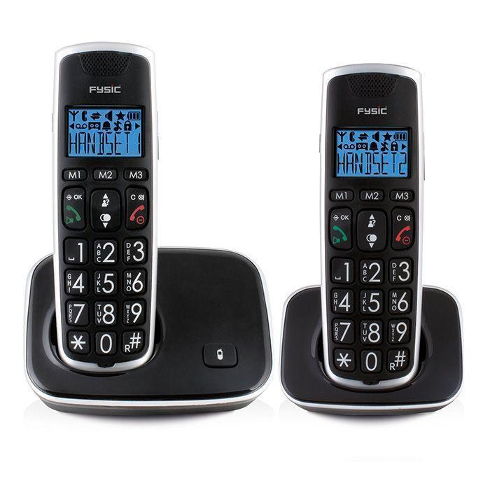 Fysic FX-6020 Senioren DECT telefoon + 2 handsets nieuw., Telecommunicatie, Vaste telefoons | Handsets en Draadloos, Nieuw, 2 handsets