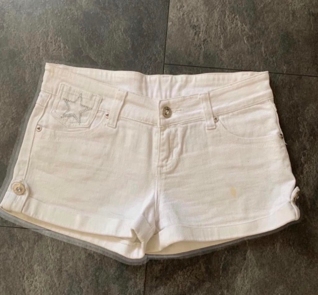 Meisjes zomer witte spijker korte broekje. Maat 176. Merk, Kinderen en Baby's, Kinderkleding | Maat 176, Ophalen of Verzenden