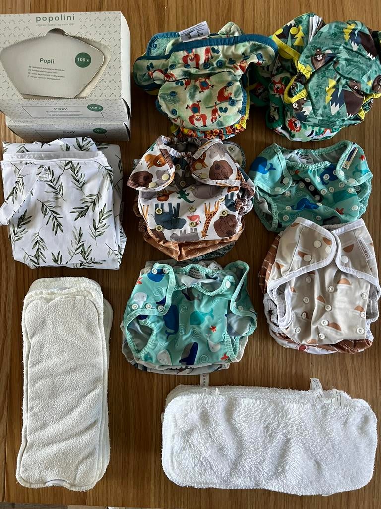 Wasbare luiers pakket Hu-Da, Ophalen of Verzenden, Zo goed als nieuw, Jongetje of Meisje