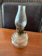 Vintage olielamp - Glazen petroleumlamp, Ophalen of Verzenden