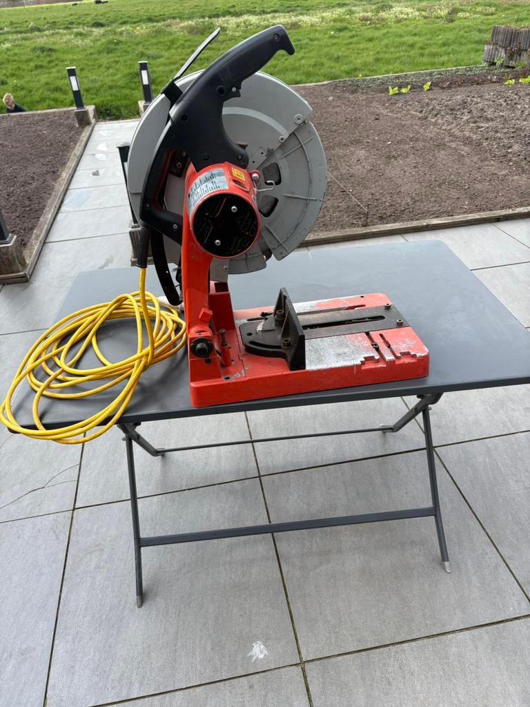 RIDGID metaal  afkortzaag model no 590l, Doe-het-zelf en Verbouw, Gereedschap | Zaagmachines, Gebruikt, Afkortzaag, 1200 watt of meer