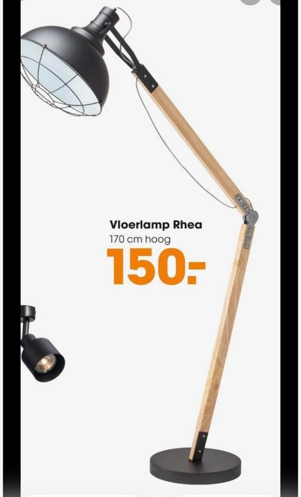 Vloerlamp, Ophalen of Verzenden, Zo goed als nieuw, 75 cm of meer