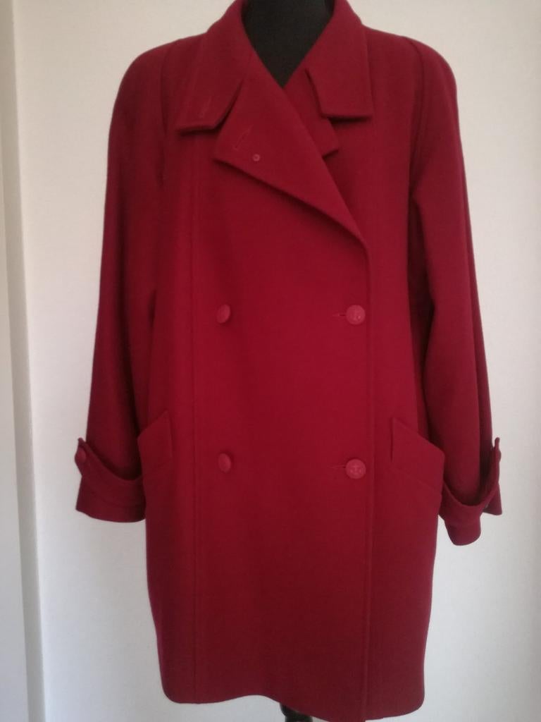 Vintage Michel Beaudouin Jas - Maat 46, Ophalen of Verzenden, Zo goed als nieuw, Maat 46/48 (XL) of groter, Rood