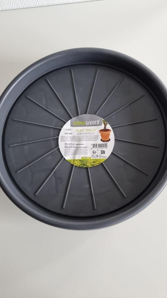 Nieuwe Plantentrolley - Ø 30cm, Max 50kg, 25 tot 40 cm, Kunststof, Rond, Nieuw