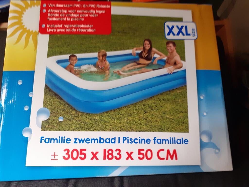 XL Familie Zwembad + Afdekhoes - Nieuw in Doos, Opblaaszwembad, Nieuw, Ophalen of Verzenden, 200 tot 400 cm