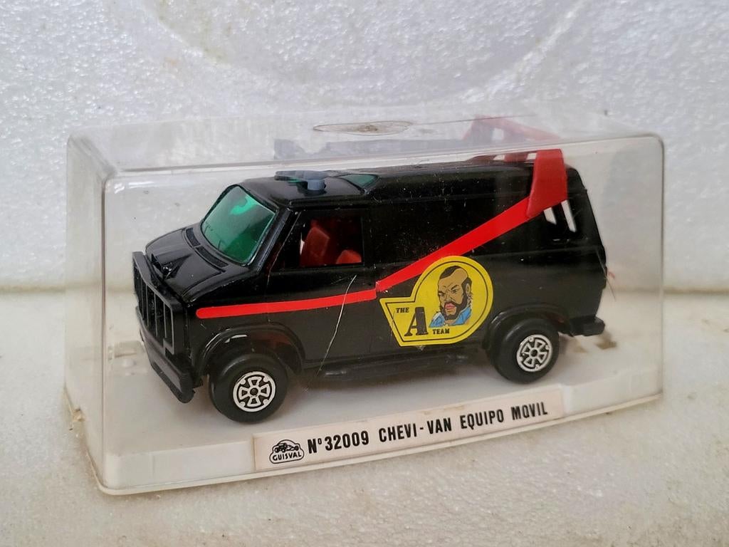 Zeldzame vintage Guisval A-Team Bus Chevy GMC Van NM in box, Hobby en Vrije tijd, Modelauto's | Overige schalen, Zo goed als nieuw