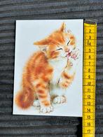 1055. Kaart illustr Leuke Rode kitten kat poes, Ophalen of Verzenden, Ongelopen