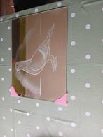 Spiegel met gegraveerde duif, Ophalen, Rechthoekig