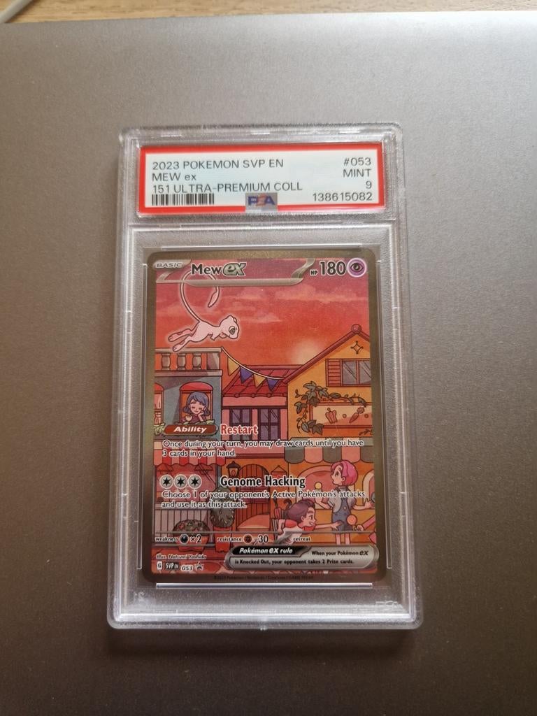 Pokemon 151 UPC Mew EX SVP 053 Promo PSA 9, Ophalen of Verzenden, Nieuw, Losse kaart, Foil