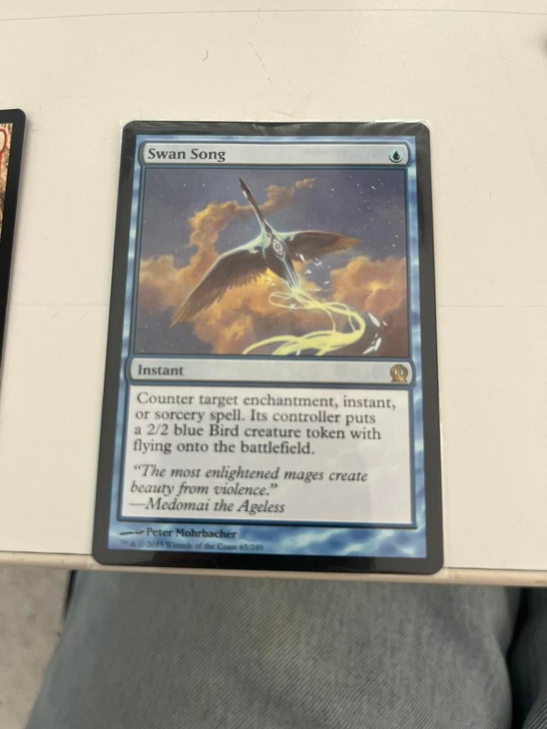 Magic The gathering Deckmaster Swan Song Mountain Island, Ophalen of Verzenden, Zo goed als nieuw