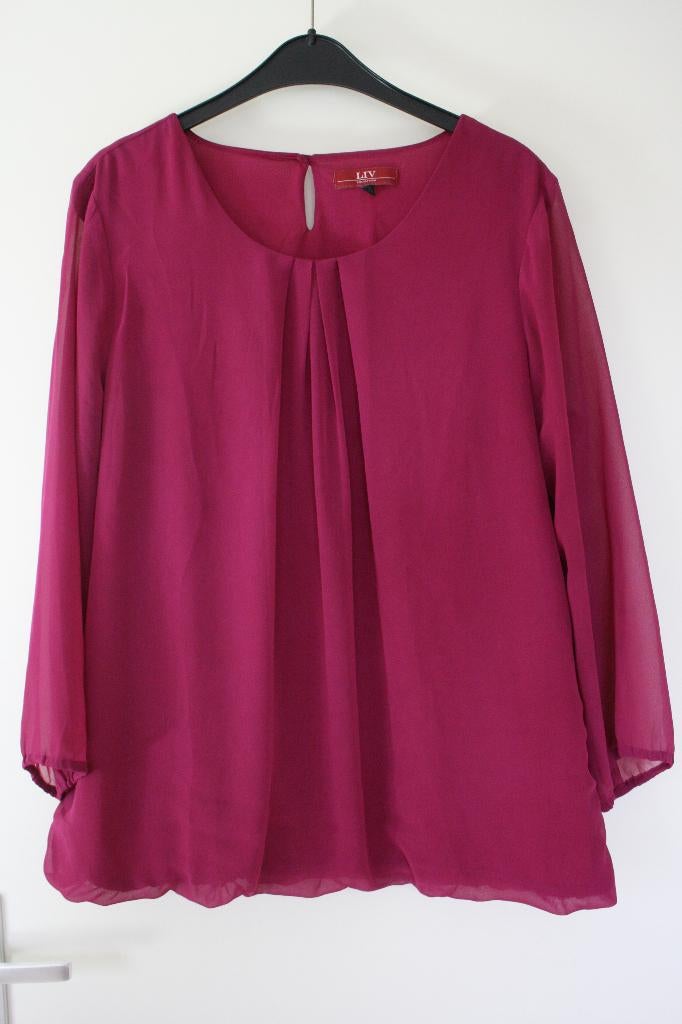 Cerise / roze top van LIV maat XL, Kleding | Dames, Tops, Verzenden, Maat 46/48 (XL) of groter, Zo goed als nieuw, Lange mouw