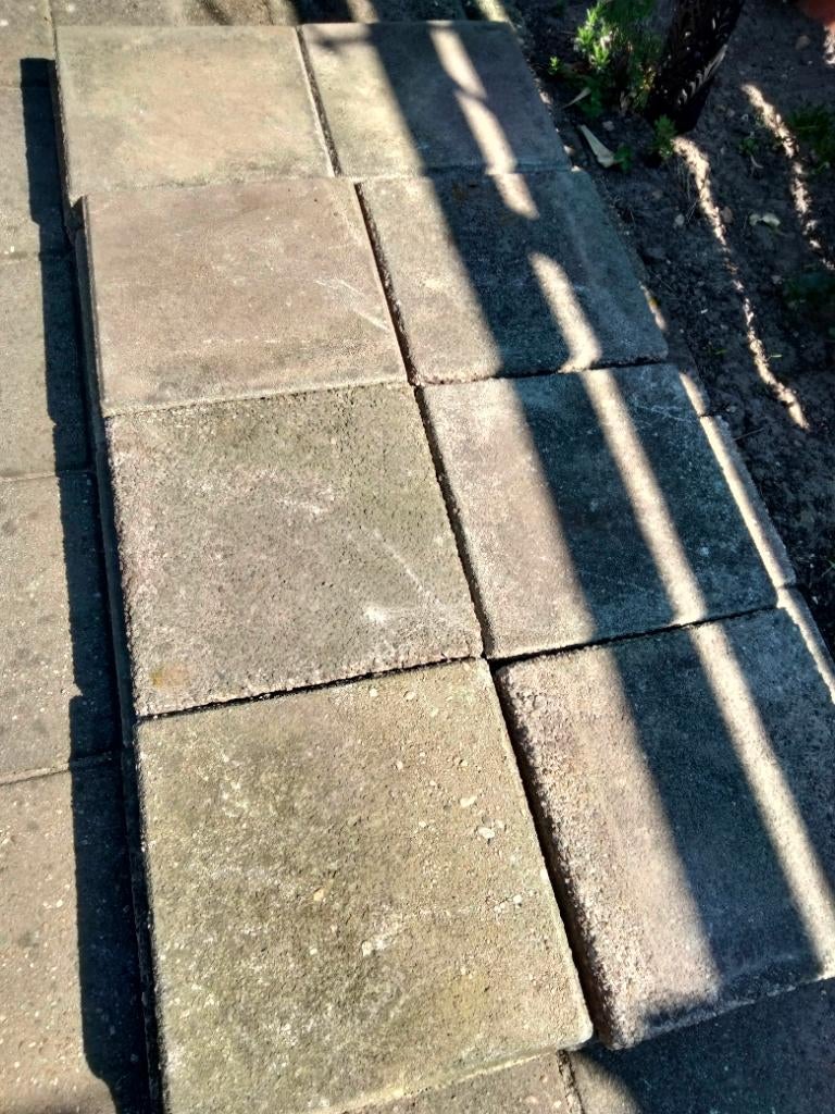 30 bij 30 tegels, Tuin en Terras, Ophalen, Gebruikt, Beton, Terrastegels