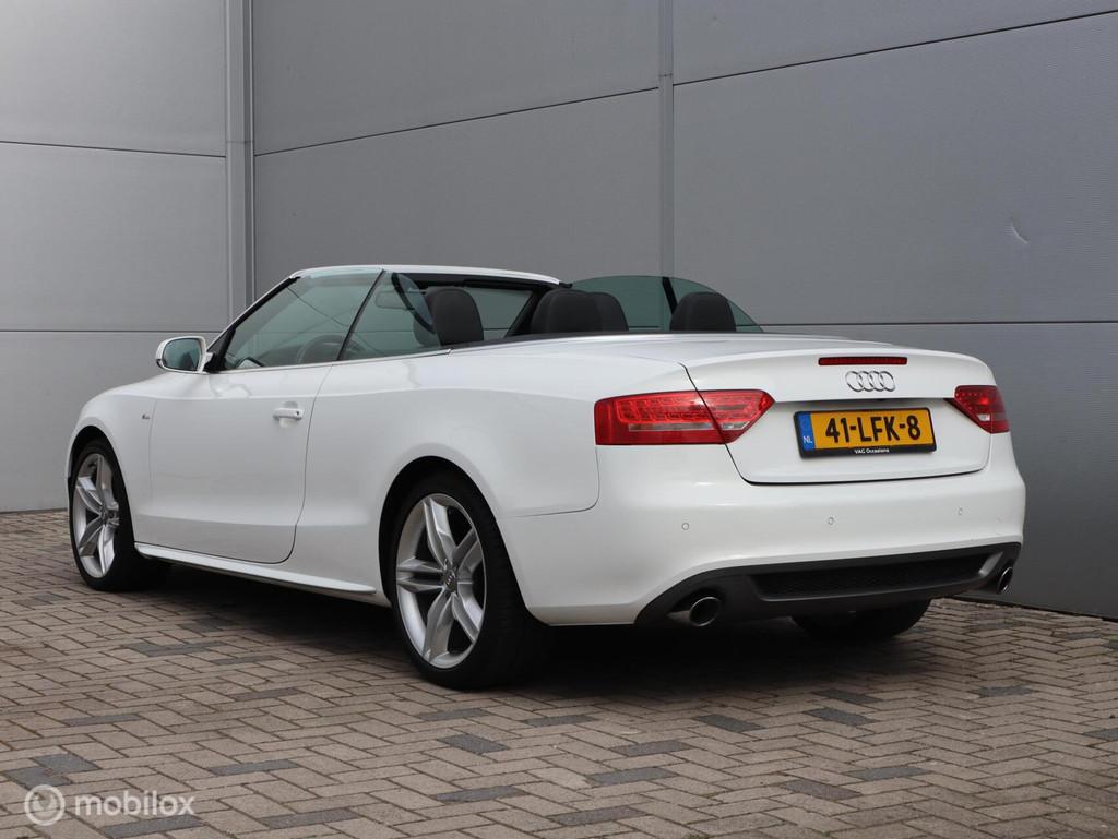 Audi A5 Cabrio 2.0 TFSI S Line Leer Xenon Nekverwarming 2e e, Euro 5, Gebruikt, Zwart, 4 cilinders