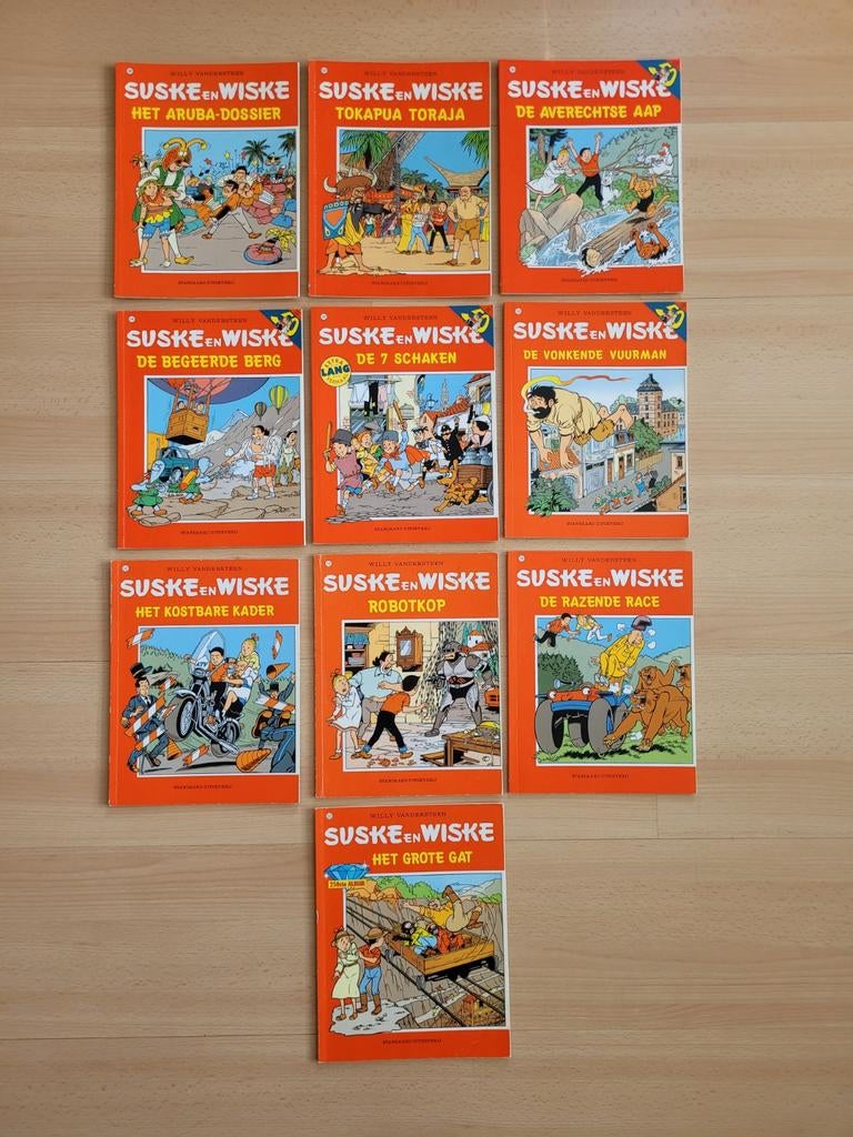 10x Suske en Wiske stripboek nr. 241 t/m 250 eerste druk, Meerdere stripboeken, Ophalen of Verzenden, Zo goed als nieuw, Willy Vandersteen / Paul Geerts