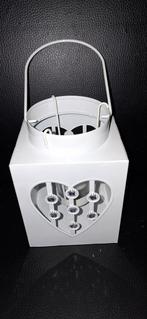 Nieuw Windlicht, Huis en Inrichting, Woonaccessoires | Kandelaars en Kaarsen, Overige materialen, Wit, Nieuw, Ophalen of Verzenden