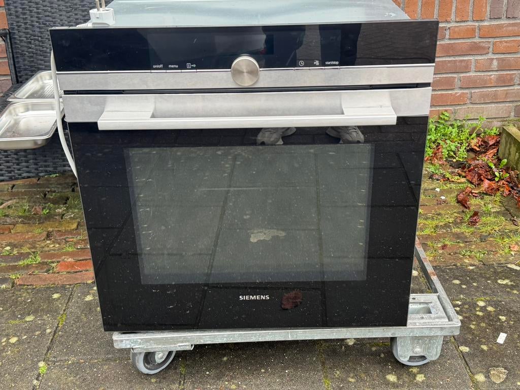 Siemens Combi stoomoven 60 x 60, Hete lucht, Zo goed als nieuw, Oven met grill, Inbouw