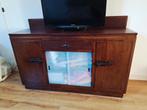 Amsterdamse school Dressoir / buffetkast, Ophalen of Verzenden, Gebruikt, 25 tot 50 cm, Glas