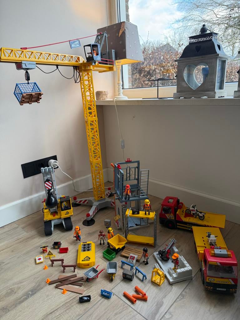 Playmobil Bouwvoertuigen met Elektrische Kraan, Ophalen of Verzenden, Gebruikt, Jongen of Meisje