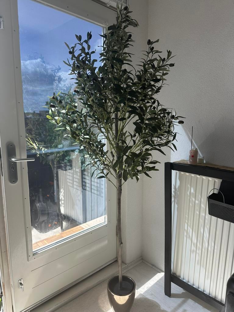 Kunst olijfboom 175 cm, Tuin en Terras, Planten | Bomen, Bloeit niet, 100 tot 250 cm, Olijfboom, Ophalen