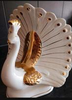 APART PAUWEN BEELD WIT MET GOUD KLEUR NU 10€ ZIE FOTO,S, Ophalen of Verzenden, Dier