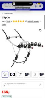 Thule ClipOn Fietsendrager - Achterklep, 3 fietsen of meer, Gebruikt, Brede banden, Achterklepdrager