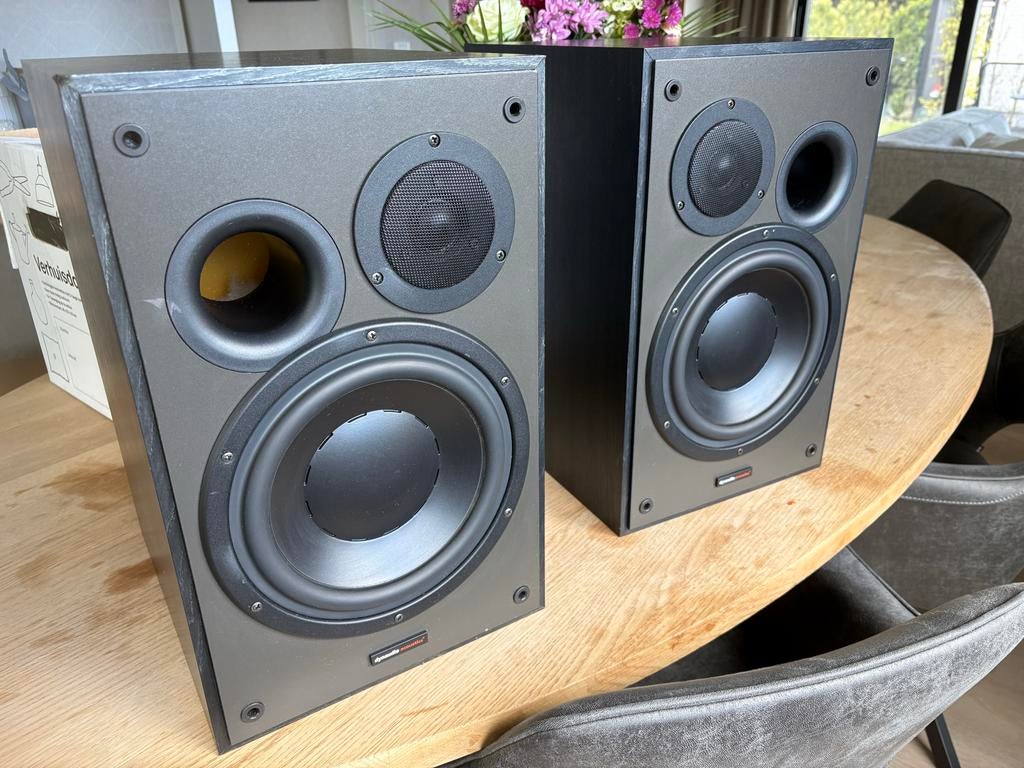 Speakers Dynaudio BM15, Audio, Tv en Foto, Luidsprekers, Gebruikt, Front, Rear of Stereo speakers, 120 watt of meer, Overige merken