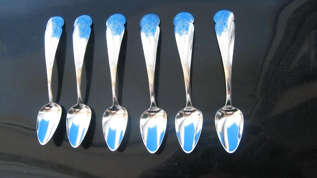 Zilveren en groot formaat theelepels, Antiek en Kunst, Verzenden, Zilver