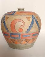 Vintage vaas, keramiek gesigneerd, Overige kleuren, Aardewerk of Porselein, Ophalen of Verzenden, Zo goed als nieuw